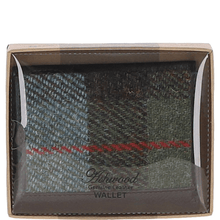Load image into Gallery viewer, Versatile Ashwood Leather & Harris Tweed® Cloth RFID Secure Wallet Brown/Mcload: TW-17-01-BM
