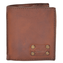Load image into Gallery viewer, Vintage Dipped 7 Card Bill Fold Leather Wallet Rust : 1779