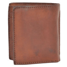 Load image into Gallery viewer, Vintage Dipped 7 Card Bill Fold Leather Wallet Rust : 1779