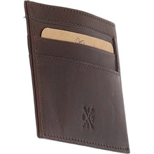 Load image into Gallery viewer, Waxy Leather Classic 6 Card Holder Wallet Brown: W-84