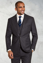 Load image into Gallery viewer, Tailored Fit Wells Charcoal Wool Blend Suit - Waistcoat Optional