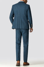 Load image into Gallery viewer, Marc Darcy Dion Blue Herringbone Check Slim Fit Suit

