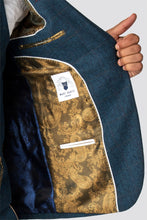 Load image into Gallery viewer, Marc Darcy Dion Blue Herringbone Check Slim Fit Suit