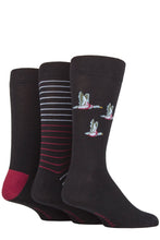 Load image into Gallery viewer, MEN'S 3 PAIR SOCKSHOP Patterned, Striped And Heel & Toe Bamboo Socks