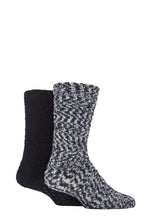 Load image into Gallery viewer, MENS 2PR Sockshop Multi Cosy Slipper Socks