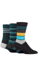 Load image into Gallery viewer, MENS 3PR SOCKSHOP Striped Bamboo Gentle Socks