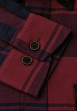 Load image into Gallery viewer, Burgundy & Navy Buffalo Check Shirt (4244A)