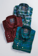 Load image into Gallery viewer, Red Tartan Check Cotton Poplin Shirt (4258B)