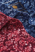 Load image into Gallery viewer, Merlot Floral Print Velvet Touch Needle Cord Shirt (4263AT)
