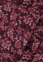 Load image into Gallery viewer, Merlot Floral Print Velvet Touch Needle Cord Shirt (4263AT)