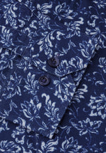 Load image into Gallery viewer, Navy Floral Print Velvet Touch Needle Cord Shirt (4263BT)
