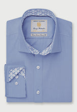 Load image into Gallery viewer, Plain Blue Business Casual Long Sleeve Shirt (4366HR)