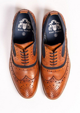 Load image into Gallery viewer, MARC DARCY Murray Tan / Navy Brogue Shoe