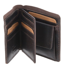 Load image into Gallery viewer, Leather Oily Hunter Wallet With ID And Coin Section Brown : 1884
