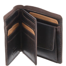 Load image into Gallery viewer, Leather Oily Hunter Wallet With ID And Coin Section Brown : 1884