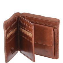 Load image into Gallery viewer, Leather Oily Hunter Wallet With ID And Coin Section Chestnut : 1884