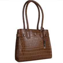 Load image into Gallery viewer, Cheltenham Two Section Leather Tote Bag (Tan)