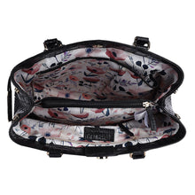 Load image into Gallery viewer, Cheltenham Leather Crocodile Print Two Section with mid-purse Bag (Black C54)