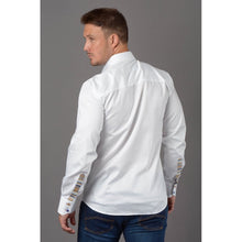 Load image into Gallery viewer, Claudio Lugli White Shirt with Coloured Trim