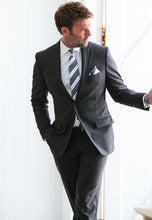Load image into Gallery viewer, Epsom Grey Pinstripe Super 110's Suit