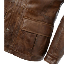 Load image into Gallery viewer, Bronte Leather Jacket - TImber