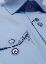 Load image into Gallery viewer, Alfie Long Sleeve Sky Blue Shirt by Marc Darcy
