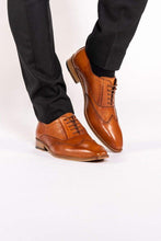 Load image into Gallery viewer, Carson Mid-Tan Wingtip Oxford Brogue by Marc Darcy