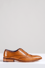Load image into Gallery viewer, Carson Mid-Tan Wingtip Oxford Brogue by Marc Darcy