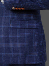 Load image into Gallery viewer, Marc Darcy Chigwell 3pc Blue Tweed Check Suit