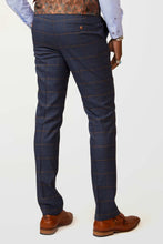 Load image into Gallery viewer, Marc Darcy Jenson Marine Navy Check 3pc Suit