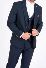 Load image into Gallery viewer, Marc Darcy Max 3PC Navy Suit