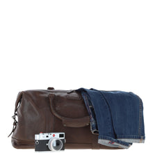 Load image into Gallery viewer, Men's Luxury Leather Weekend Holdall Brown: Austin