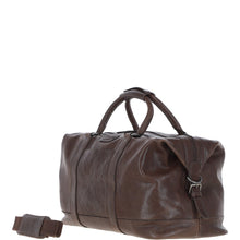 Load image into Gallery viewer, Men's Luxury Leather Weekend Holdall Brown: Austin
