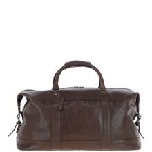 Load image into Gallery viewer, Men's Luxury Leather Weekend Holdall Brown: Austin