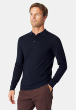 Load image into Gallery viewer, Plockton Extra Fine Merino 14 Gauge Long Sleeve Polo Shirt