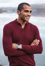 Load image into Gallery viewer, Plockton Extra Fine Merino 14 Gauge Long Sleeve Polo Shirt