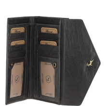 Load image into Gallery viewer, Gloucester Vintage Wash 12 Card Leather Purse (Grey)