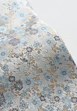 Load image into Gallery viewer, Mint and Champagne Ditsy Floral Pure Silk Tie and Pocket Square Set

