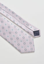 Load image into Gallery viewer, Pink Mosaic Pure Silk Tie and Pocket Square Set
