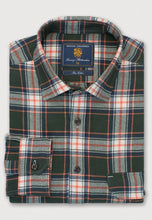 Load image into Gallery viewer, Regular Fit Ecru Herringbone Check Brushed Cotton Shirt

