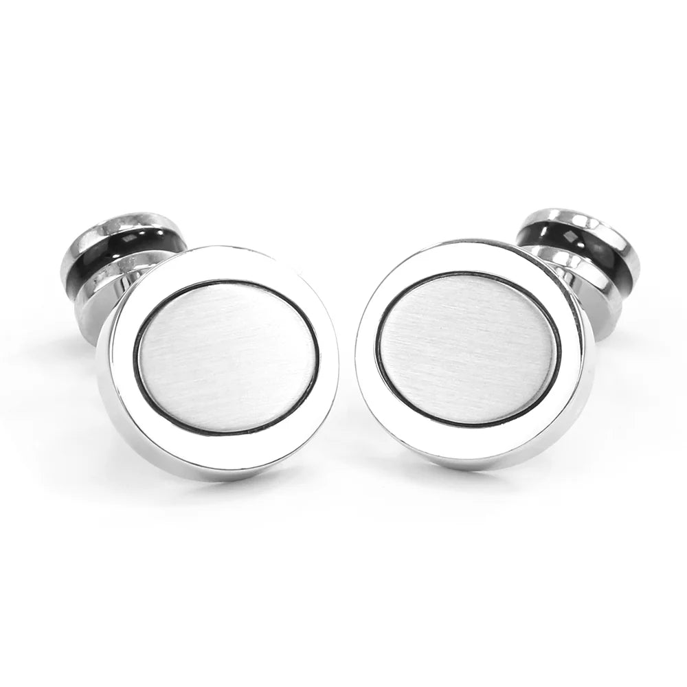 Silver Finished Oval Cufflinks