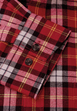 Load image into Gallery viewer, Red, Black and Gold Check Brushed Cotton Shirt (4276B)
