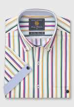 Load image into Gallery viewer, Stripe Short Sleeve &#39;Portofino&#39; Inspired Shirt (4300C)

