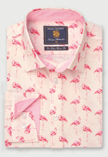 Load image into Gallery viewer, Regular Fit Flamingos Print Cotton Shirt (4311C)
