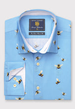 Load image into Gallery viewer, Regular Fit Bumble Bees Print Cotton Shirt
