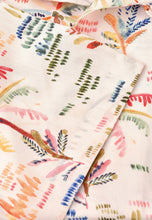 Load image into Gallery viewer, Ecru with Multicoloured Palm Tree Fun and Lively Print Short Sleeve Shirt (4364A)

