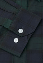 Load image into Gallery viewer, Regular Fit Green and Black Tartan Cotton Shirt (4691A)
