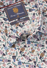 Load image into Gallery viewer, Regular Fit Ecru Nutcracker Print Cotton Shirt (4698A)
