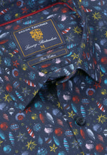 Load image into Gallery viewer, Regular Fit Ecru Bauble Print Cotton Shirt (4698B)
