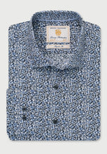 Load image into Gallery viewer, Regular Fit Navy Ditsy Floral Cotton Shirt
